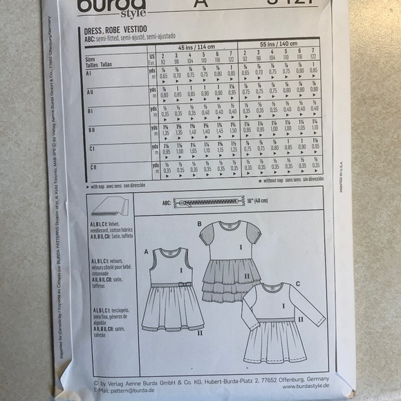 BURDA Girl’s Dress Sewing Pattern Bundle - Picture 3 of 4